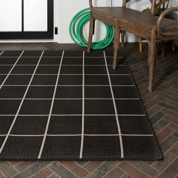Grid Modern Squares Indoor/outdoor Area Rug